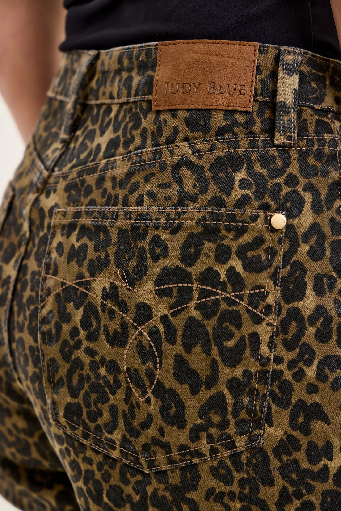Judy Blue High Waisted Leopard Print Shorts