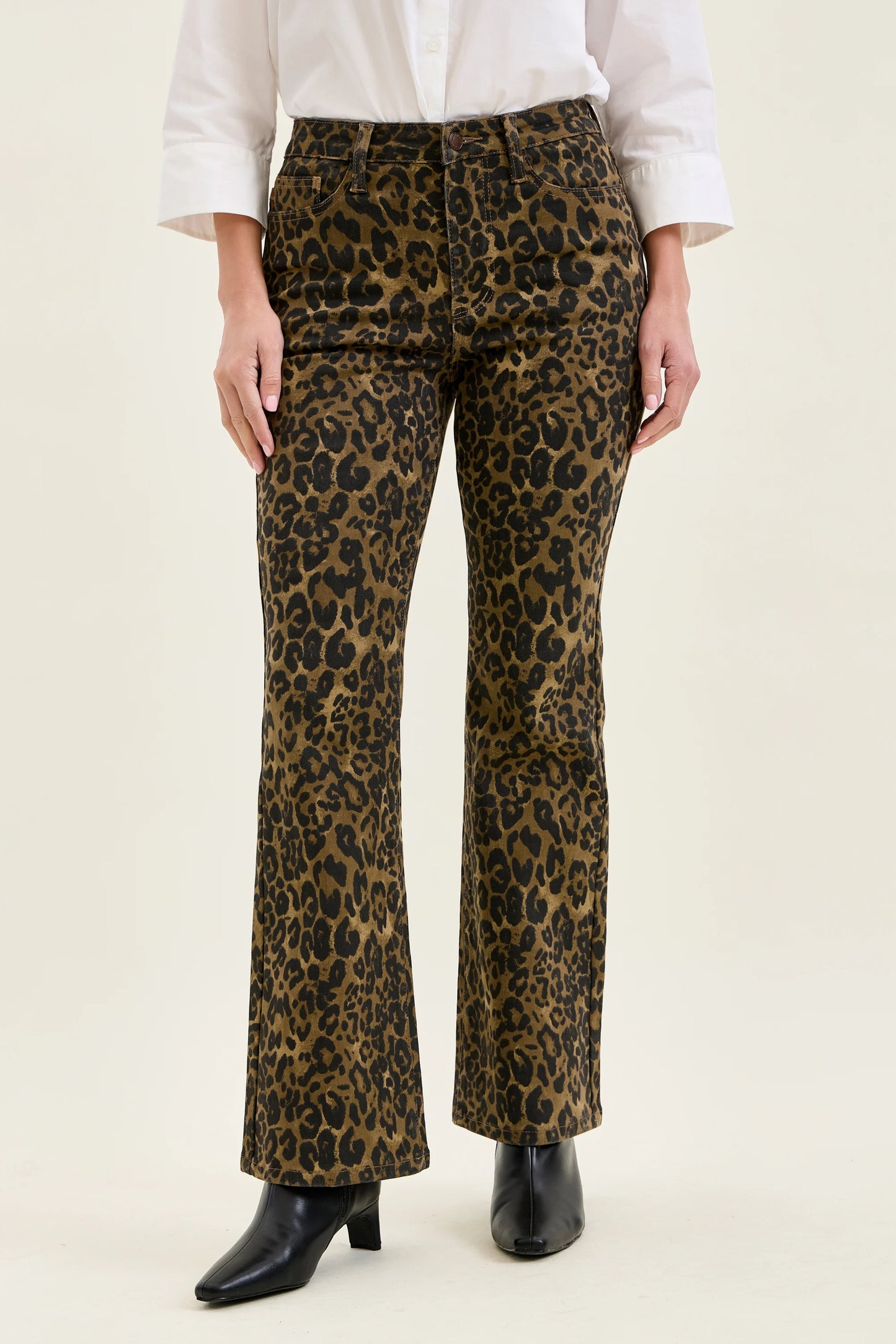 Judy Blue High Waisted Bootcut Leopard Print Jean