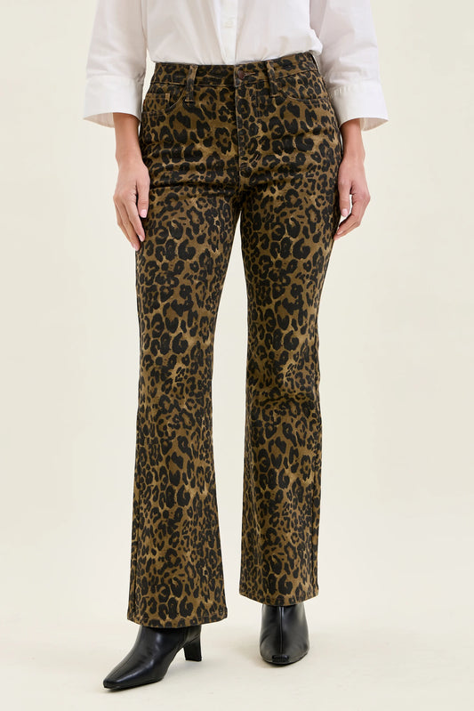 Judy Blue High Waisted Bootcut Leopard Print Jean