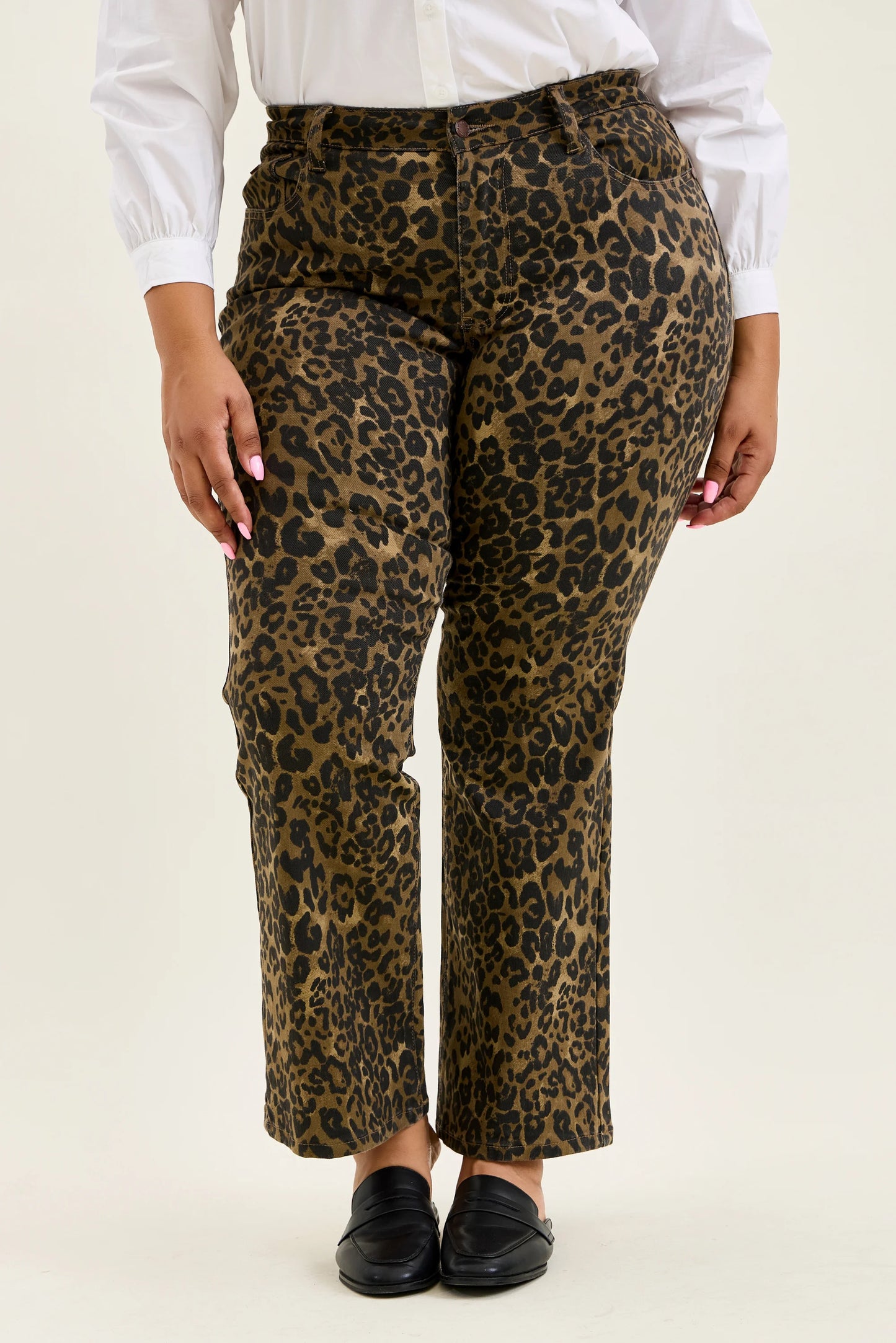 Judy Blue High Waisted Bootcut Leopard Print Jean