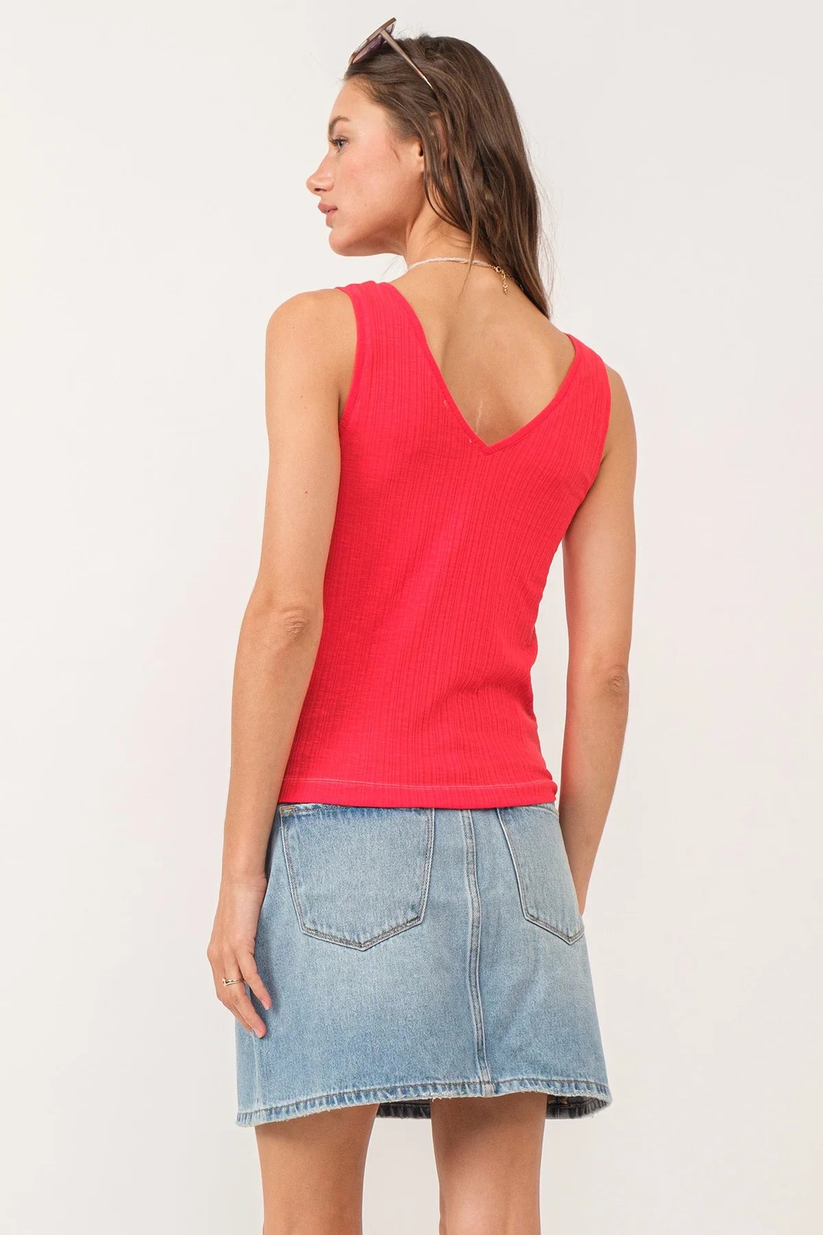 Another Love Noa V-Neck Tank Infra Red