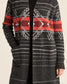 Pendleton Women's Lambswool Duster Cardigan in Black Heather Multi