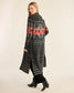 Pendleton Women's Lambswool Duster Cardigan in Black Heather Multi