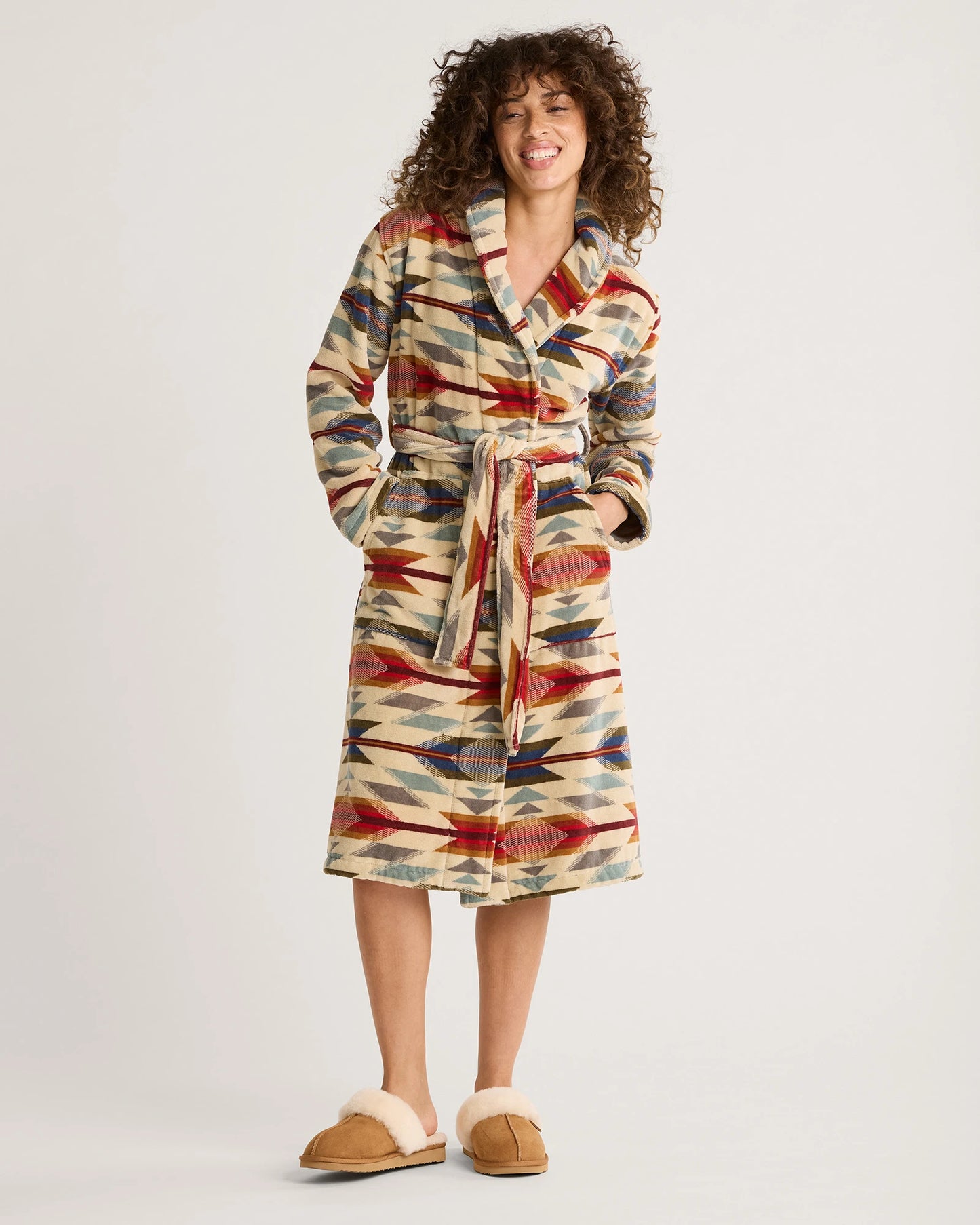 Pendleton Women's Wyeth Trail Cotton Terry Velour Robe