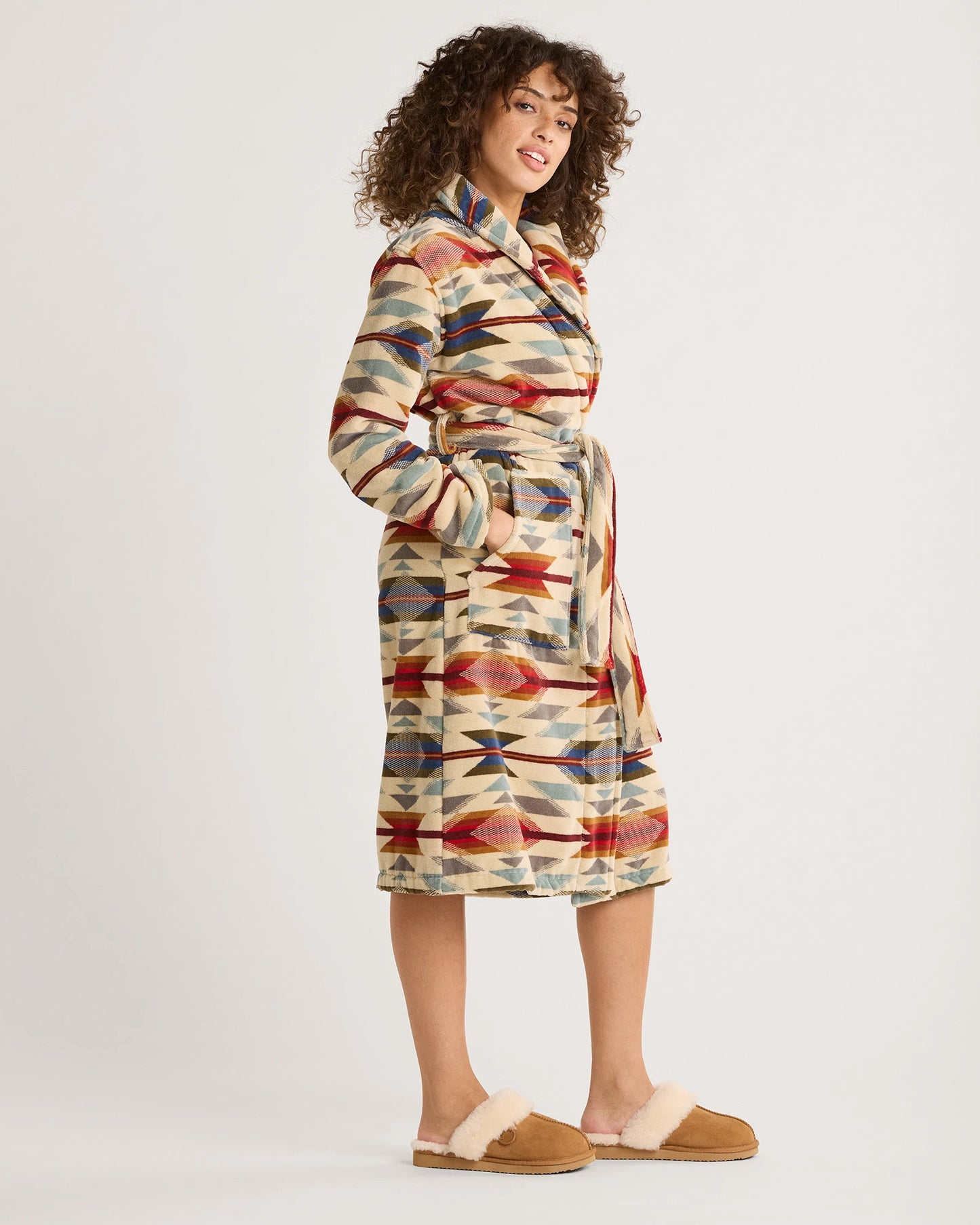 Pendleton Women's Wyeth Trail Cotton Terry Velour Robe