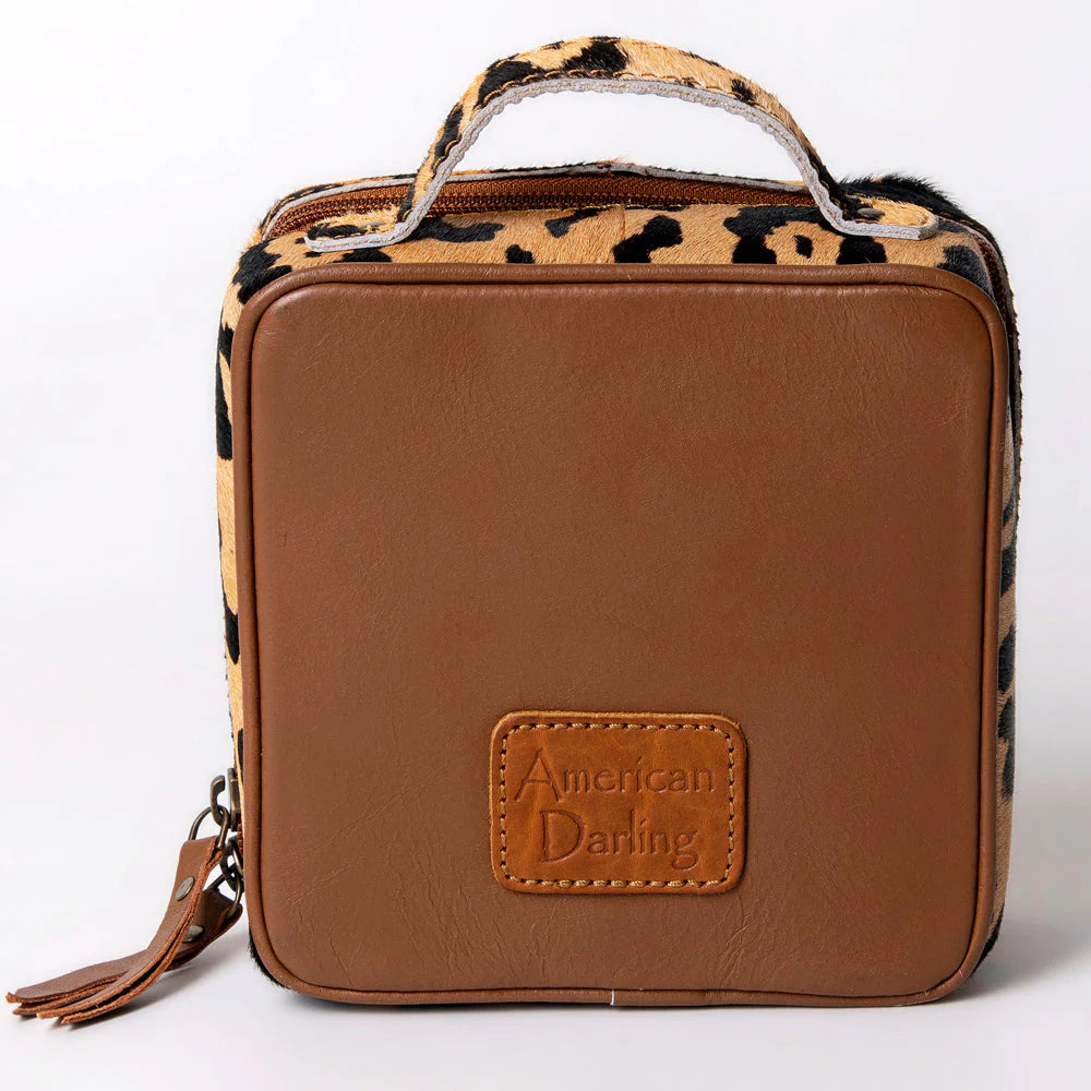 American Darling Hair-On Hide Jewelry Case in Leopard