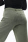 Bayeas Mid Rise Relaxed Cropped Straight Leg Pants in Green