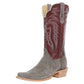 R. Watson Men’s Dark Cherry and Charcoal Roughout Narrow Square 13″ Boot