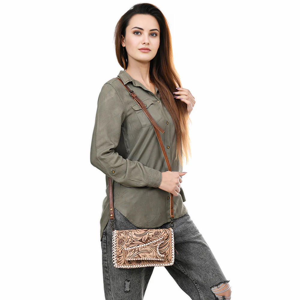 American Darling Neutral Clutch/Crossbody Genuine Western Leather Bag