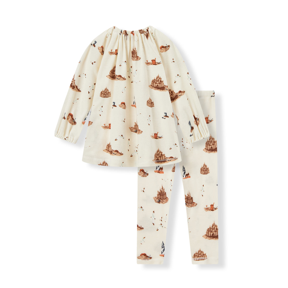 Milkbarn Sandcastle Organic Cotton Dress & Legging Set