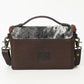 American Darling Hair-On Cowhide Leather Crossbody with Braided Trim & Handle