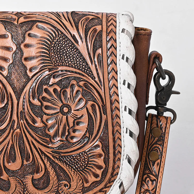 American Darling Hand Tooled Leather Cross Body Bag