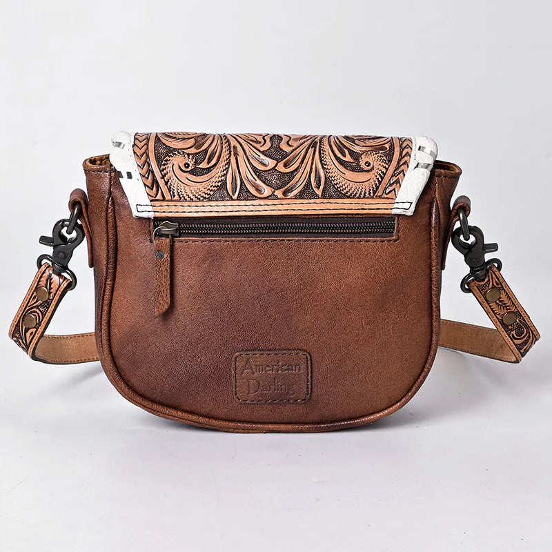 American Darling Hand Tooled Leather Cross Body Bag