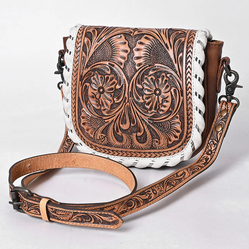 American Darling Hand Tooled Leather Cross Body Bag