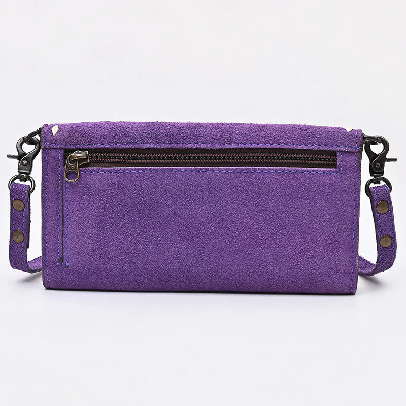 American Darling Western Suede Boot Stitched Crossbody Purse