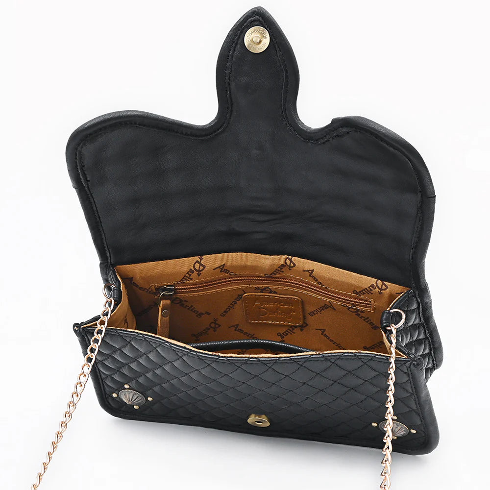 American Darling Quilted Concho Stud Crossbody