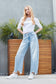 High Rise Distressed Barrel Jeans