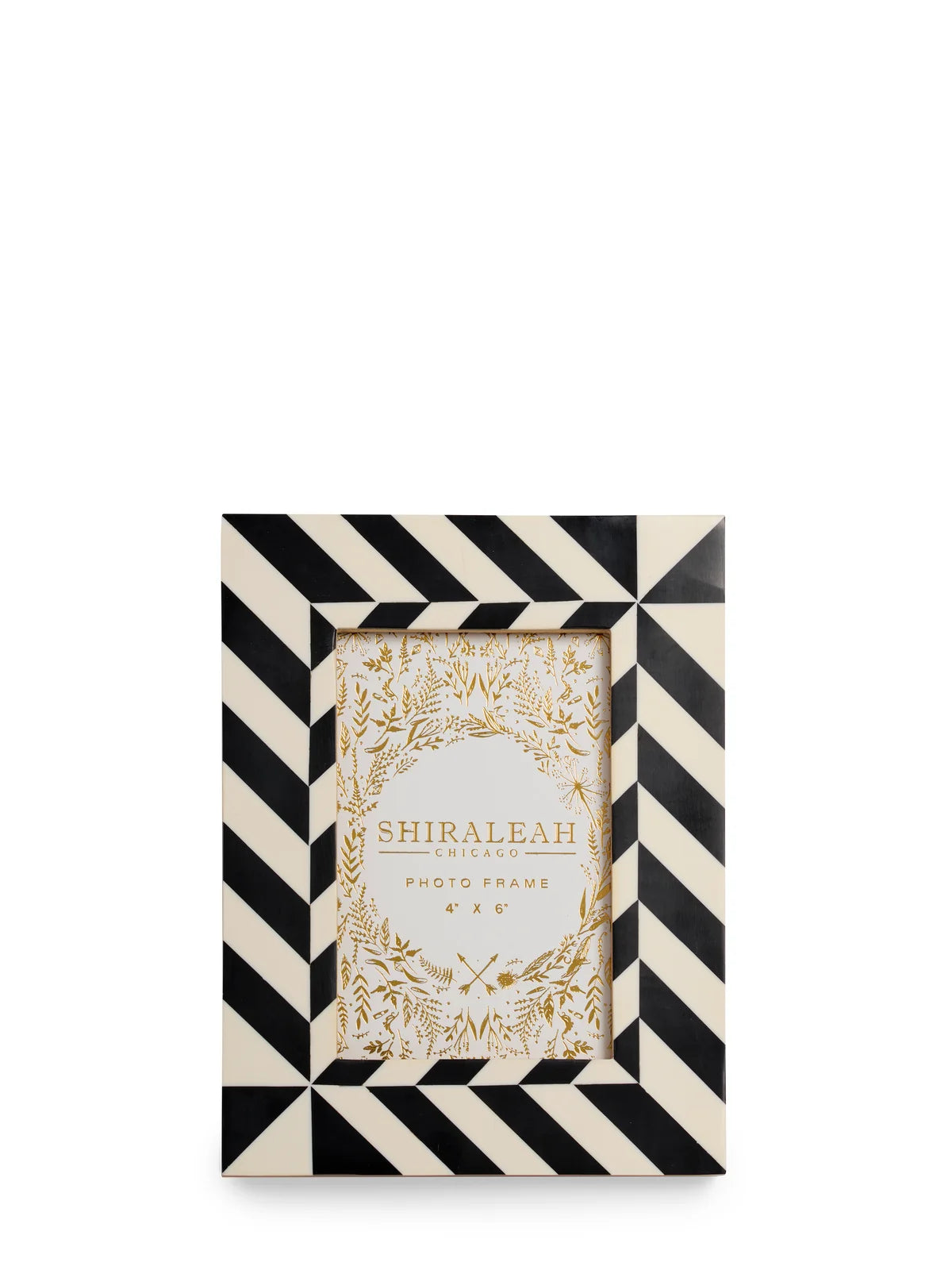 Shiraleah Roma Diagonal Stripe Picture Frame- 4" x 6"