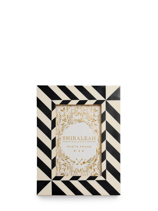 Shiraleah Roma Diagonal Stripe Picture Frame- 4" x 6"