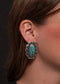 West & Co. 1.5" Turquoise Flower Post Earring