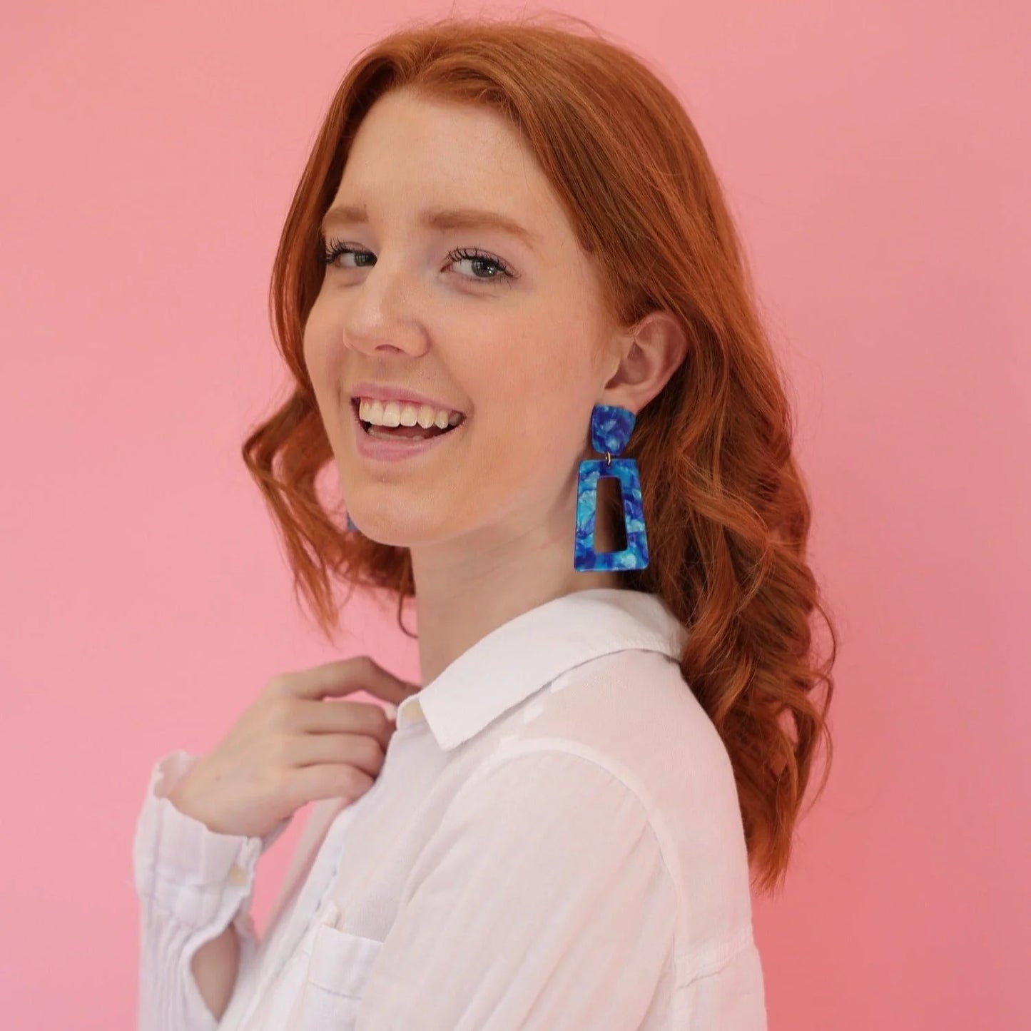 Linny Co Kennedy Cobalt Blue Earrings