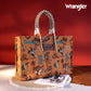Wrangler Aloha Cowboy Canvas Tote in Brown