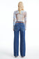 BAYEAS High Rise Wide Leg Denim Jeans in Deep Sea