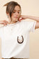 Vintage Rodeo Horseshoe Stitched Off White Tee