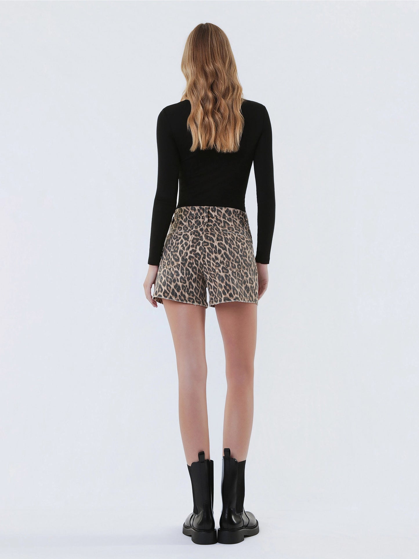 Lovervet Super High-Rise Leopard Print A Line Shorts
