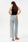 Bayeas High Rise Rhinestone Barrel Leg Jeans in Glacier