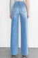 Women's Medium Stone Stud Wide Leg Jeans