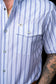 Ferrell The Jack Short Sleeve Pearl Snap Shirt in Blue