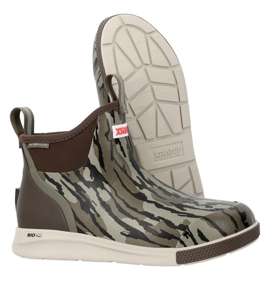 XTRATUF Men's Ankle Deck Boot Sport in Mossyoak Bottomland