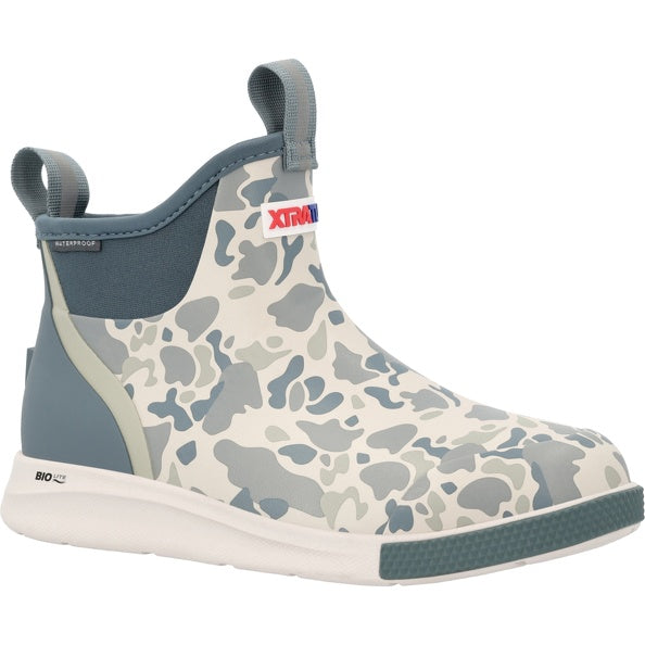 XTRATUF Men's Ankle Deck Boot Sport in Stormy Duck Camo