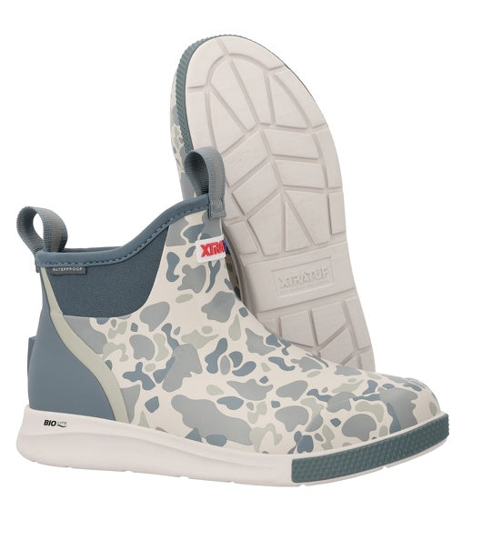 XTRATUF Men's Ankle Deck Boot Sport in Stormy Duck Camo