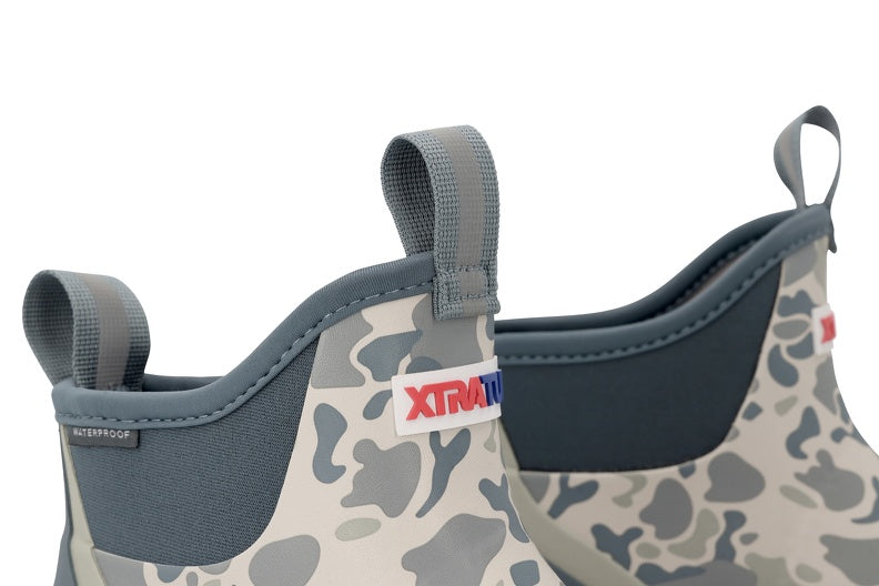 XTRATUF Men's Ankle Deck Boot Sport in Stormy Duck Camo