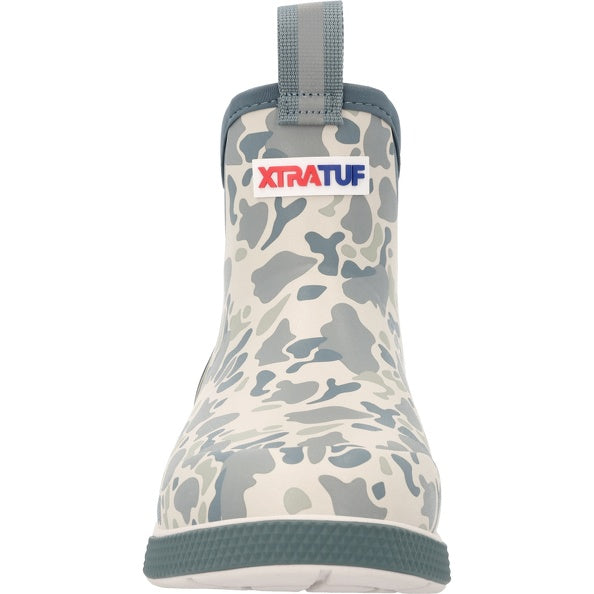 XTRATUF Men's Ankle Deck Boot Sport in Stormy Duck Camo