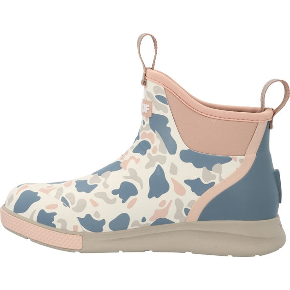 XTRATUF Women's Ankle Deck Boot Sport in Ivory Duck Camo