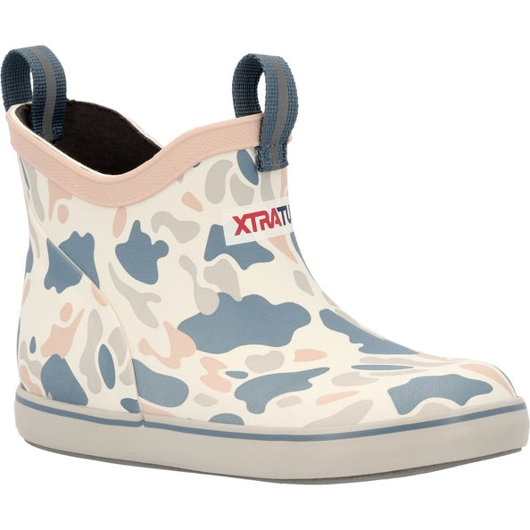 XTRATUF Little Kids Ankle Deck Boot in Ivory Duck Camo