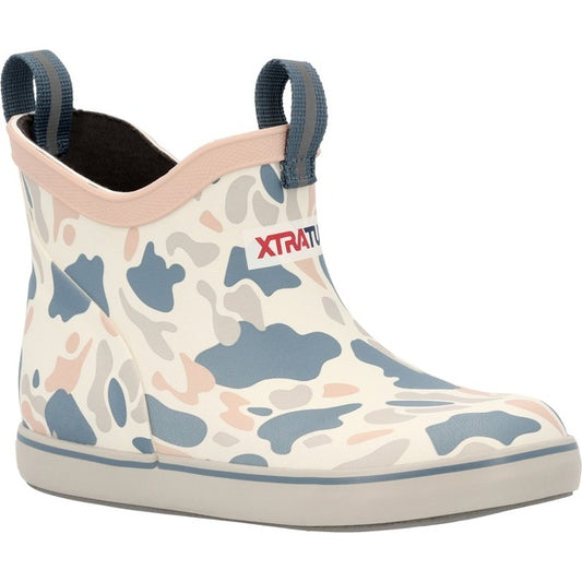 XTRATUF Little Kids Ankle Deck Boot in Ivory Duck Camo