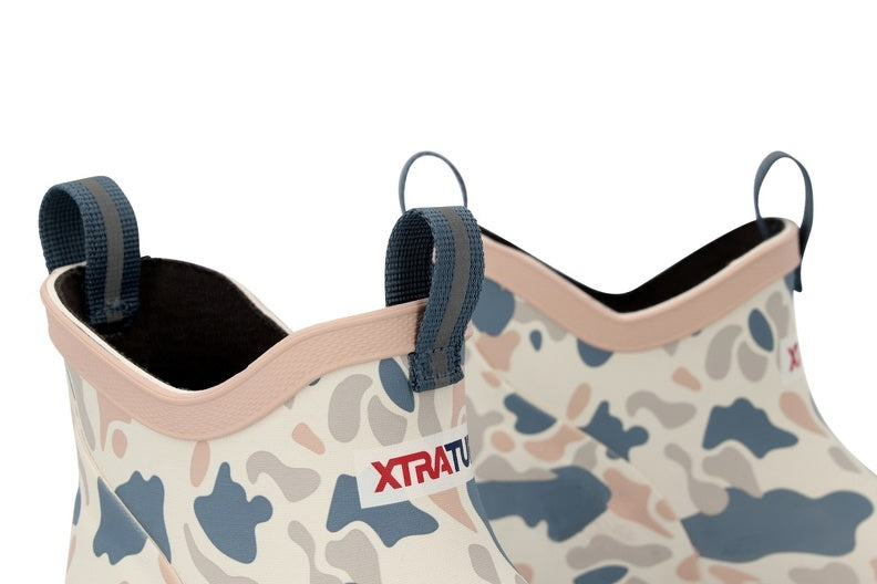 XTRATUF Little Kids Ankle Deck Boot in Ivory Duck Camo