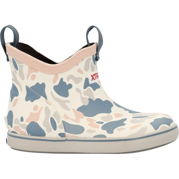 XTRATUF Little Kids Ankle Deck Boot in Ivory Duck Camo