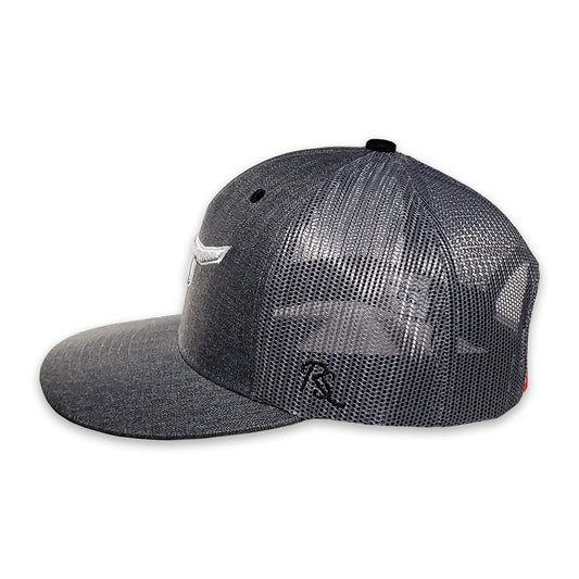 RopeSmart Classic Trucker Silver Steer Snapback Cap