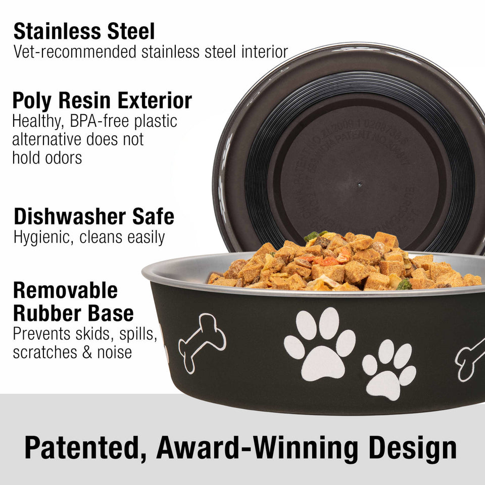 Espresso Bella Stainless Steel Dog Bowl