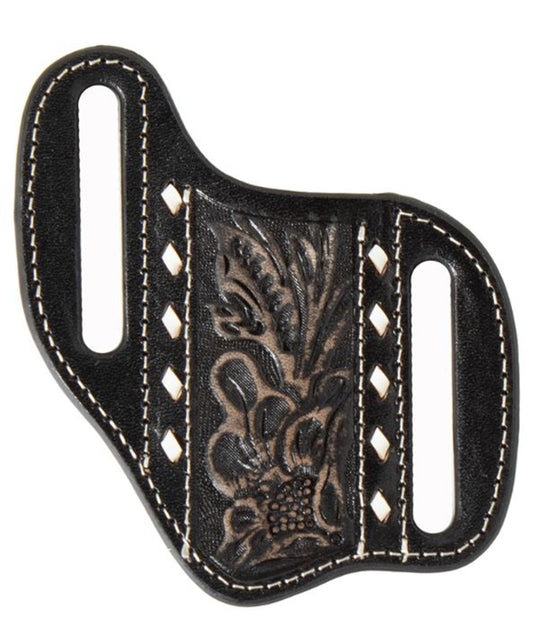 Nocona Black Floral Embossed Knife Sheath