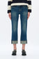 Bayeas Low Rise Straight Leg Jeans in Retro Dark Blue