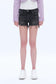 Bayeas Nova Raw Hem Denim Shorts in Black Ice