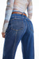 BAYEAS High Rise Wide Leg Denim Jeans in Deep Sea