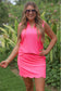 Make It Count Textured Set in Neon Pink