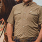 Ferrell Core Short Sleeve Snap Shirt in Khaki